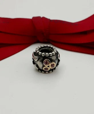 $47 • Buy Genuine Pandora Mum Mother Mom Pink CZ Two Tone Gold Charm #790888 Family..