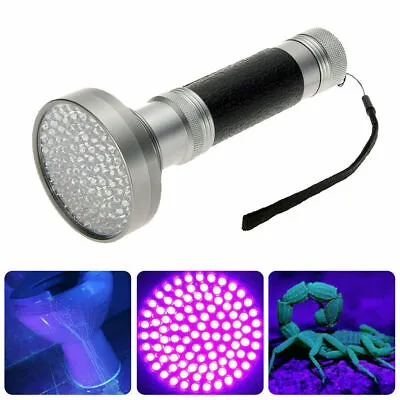 £11.02 • Buy UV Ultra Violet 100-LED Flashlight Blacklight Detection Outdoor Torch Lamp Light