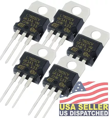 (Pack Of 5) Stmicroelectronics-L7805C-V-Ic Linear Voltage Regulator 5V To-220-3 • $7.19