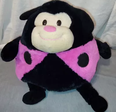 Vintage Mushable Pot Bellies Pink Black Ladybug Plush Stuffed Animal 14” Tall • $15