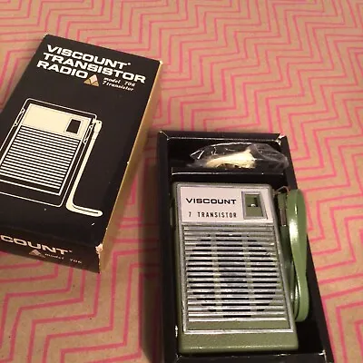 Viscount 7 Transistor Radio 706 Powers Up But No Stations • $1.98