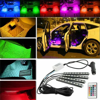 Car Parts Interior Lamp Under Dash Footwell Seats Inside Lighting RGB LED Glow • $17.86