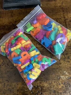 200+Piece Lot Magnetic Alphabet Letters Numbers Etc. EUC! • $23