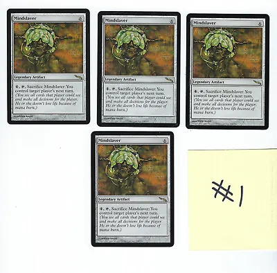 MTG | 5 X MINDSLAVER #1 | MIRRODIN | ARTIFACT | RARE (see Photos) • $13.05