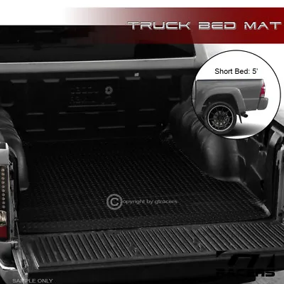 $83 • Buy For 2005-2022 Toyota Tacoma 5 Ft Black Rubber Diamond Truck Bed Floor Mat Liner