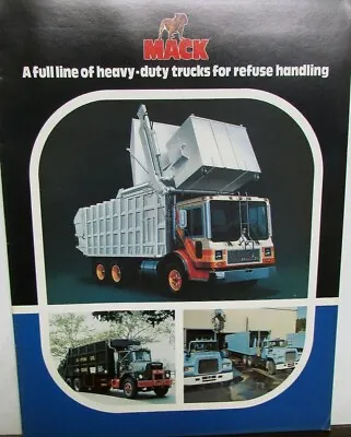 1980 Mack Truck Refuse Hauling Sales Brochure • $35.42