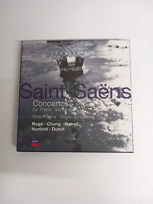 Saint-Saëns: Concertos For Piano -Violin -  Organ Symphony - 5 X CD - Marriner  • £6.99