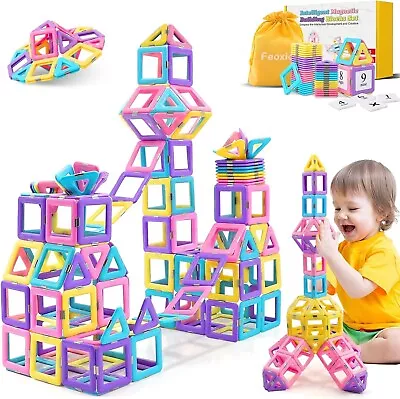 44PCS Magnetic Building Blocks Magnetic Tiles Toys For Kids STEM Education • $17.59