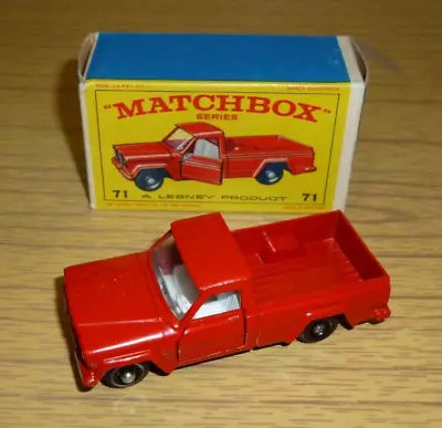 Lesney MATCHBOX Series 71 JEEP PICK-UP - VGC With Type E4 Box • £20