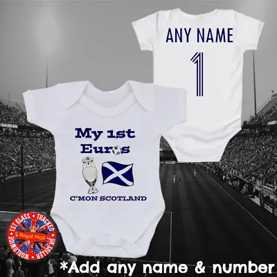 Scotland My First Euros Personalised Football Bodysuit Boys Girls Babygrow • £9.99