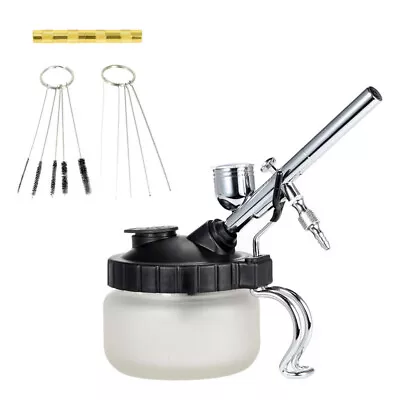 KKmoon 304ml Airbrush Cleaner  Brush Cleaning Pot +  Nozzle Brush H1E5 • $21.99