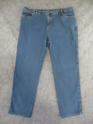Gloria Vanderbilt Casuals Jeans Womens 18W PLUS Blue Denim Straight 38x30 • $11.16