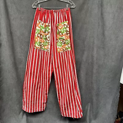 Vtg Striped Adult Clown Costume Pants Cotton Canvas Handmade • $32