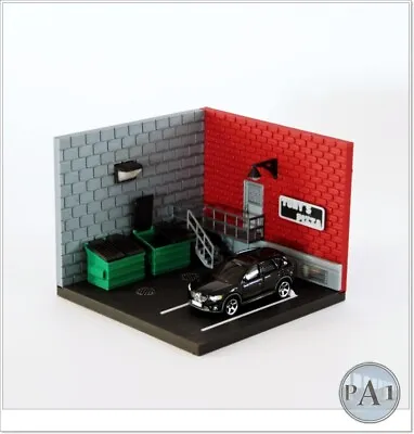 TONY'S BACK ALLEY MINI Garage Display Compatible With Hot Wheels And Matchbox • $45