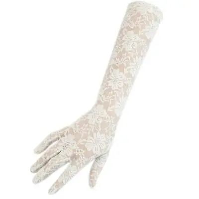 £6.45 • Buy BRIDE LONG LACE GLOVES Burlesque Goth Hand Warmer  Sexy Fancy Dress Girls NEW UK