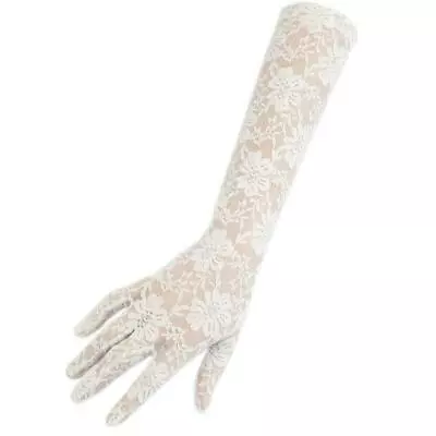 £6.45 • Buy BRIDE LONG LACE GLOVES Burlesque Goth Hand Warmer  Sexy Fancy Dress Girls NEW UK