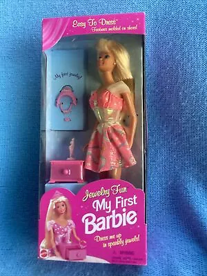 1996 Jewelry Fun My First Barbie Doll Mattel 16005-New In Box • $15.39