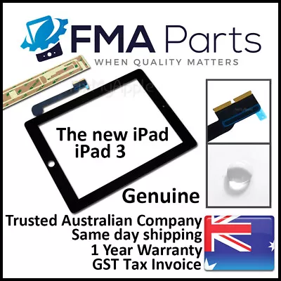 IPad 3 OEM Black Touch Screen Glass Digitizer Front Replacement The New LTE Wifi • $29.95