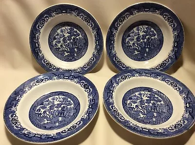 Maastricht Holland Blue Soup Bowl Set Of 4 Blue & White Dish Lot - 8.5” Desert • $39.99