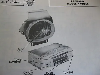 1955 1956 Packard 472046 Radio Photofact • $10