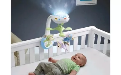 Fisher-Price Butterfly Dreams 3-in-1 Newborn Baby Light Projector Mobile Cot Toy • £39.99