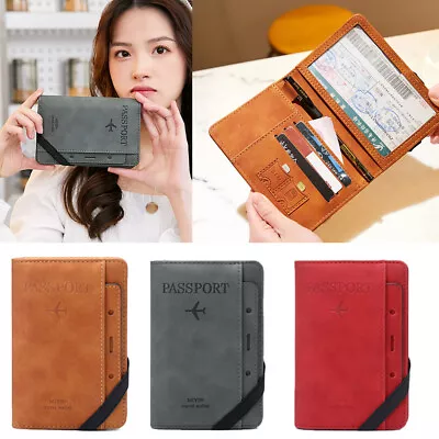 RFID Passport Card Holder Document Organizer Case Men Women Travel Mini Wallet • $11.14