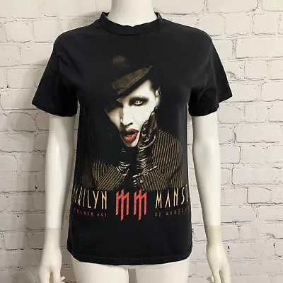 Vintage Marilyn Manson Women’s Shirt S Golden Age Of Grotesque Black Band Tee • $25