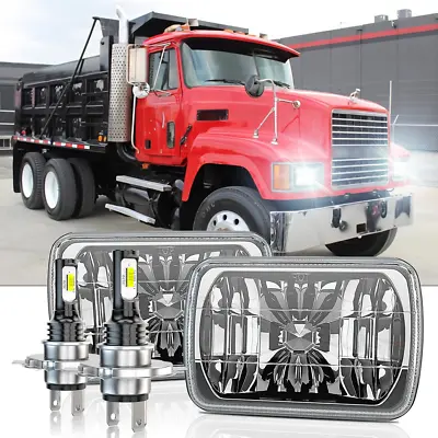 7X6'' 5X7  DRL LED Headlights Sealed Beam For Mack CH CH600 MS300P CS200P Truck • $85.99