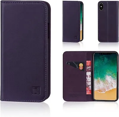 32nd Classic Series - Real Leather Book Wallet Flip Case Cover For Apple IPhone • £19.25