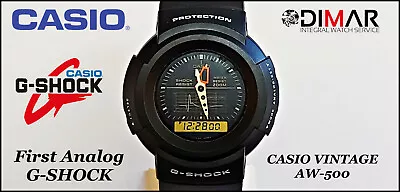 Casio G-Shock AW-500 - QW.380 Japan WR.200 Year 1989. First Analog G-Shock • £424.45