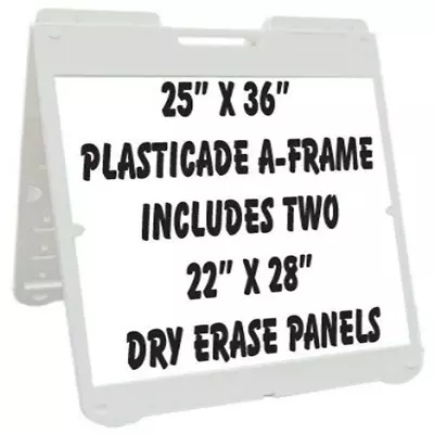 NEOPlex 25  X 36  Poly-Plastic Sidewalk Sandwich Board A-frame Sign W/Dry...  • $232.02