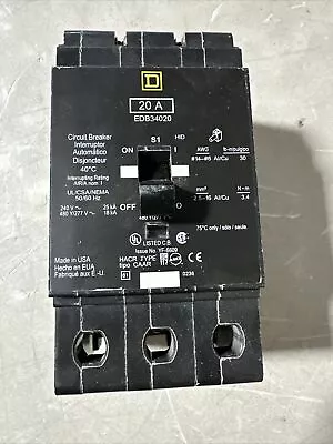 Square D EDB34020 Circuit Breaker  • $130