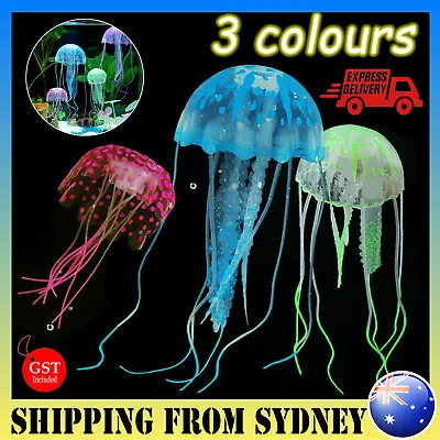 $6.58 • Buy Artificial Jellyfish Ornament Aquarium Tank Fish Effect WP Glowing Decoration AU