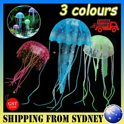 Artificial Jellyfish Ornament Aquarium Tank Fish Effect WP Glowing Decoration AU • $5.82