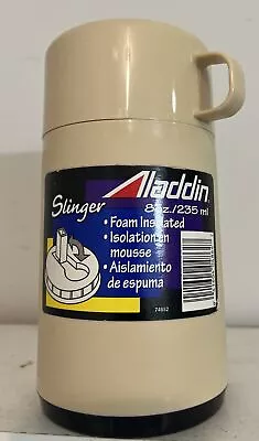 Vintage Aladdin Thermos Slinger 8oz Hot Cold Cup Wide Mouth Foam Insulated New • $14.99