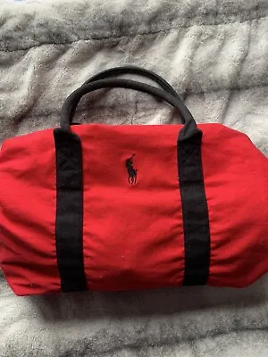 RALPH LAUREN Polo Red Men's Holdall Travel Gym Weekend Duffle Bag Brand New • £34.84