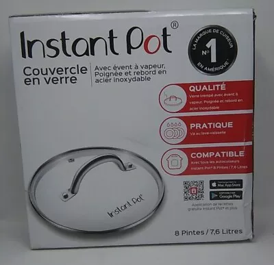 Genuine Instant Pot Tempered Glass Lid Cover Clear 10 In (26 Cm) 8 Quart 1 Pc • $19.95