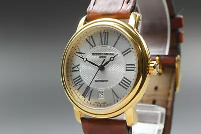 [Exc+5 ] Frederique Constant Classics Date Gold Automatic Watch FC-303/310X3P5/6 • $870