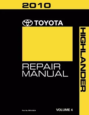 2010 Toyota Highlander Shop Service Repair Manual Book Volume 4 Only • $103.84