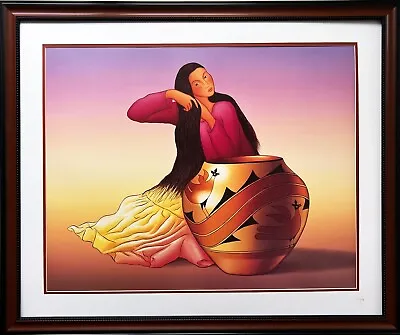 R.C. Gorman  Dine Woman  NEWLY CUSTOM FRAMED Litho SOUTHWEST ART New Mexico • $349.99