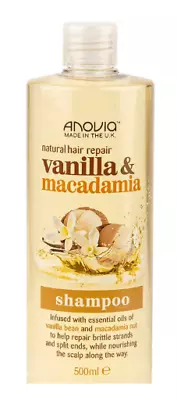 £4.95 • Buy Anovia Natural Hair Repair Vanilla & Macadamia 415ml Shampoo - Vegan *MB*