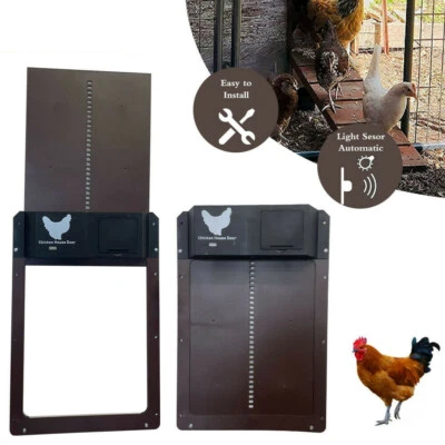 £27.99 • Buy Waterproof Chicken Coop Door Opener Light Sensor Automatic Chicken House Door