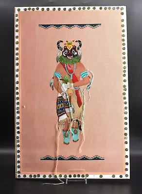 Unfinished Needlepoint Canvas Native American Kachina Dancer Warrior 23  X 15  • $30