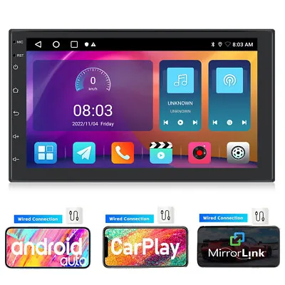 2+32GB 7 Inch Android 12 Car Stereo GPS Radio Player Audio Double 2Din WIFI USB • $56.29