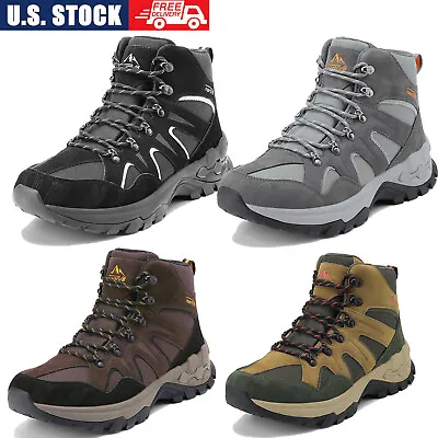 US Men's Hiking Boots Waterproof Ankle Trekking Work Boots Climb Boots • $27.99