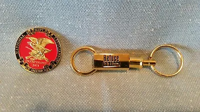 NRA ~ 20th Year Anniversary Key Chain & Coin Set ~ Refuse To Be A Victim  • $21.99