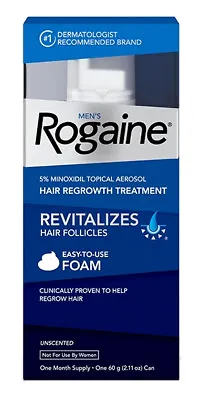 Rogaine Men's 5% Minoxidil Hair Regrowth Foam 1 Month Supply 2.1oz Exp 06/2024 H • $15