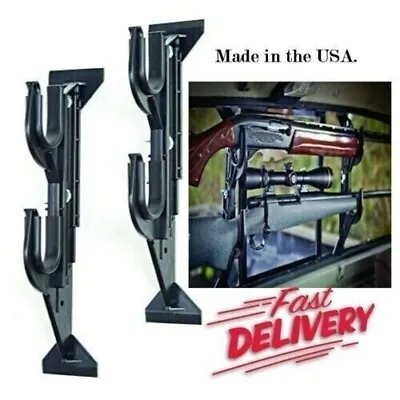 Truck Rear Window Rifle Shotgun Gun Holder Rack Vehicle Pickup Mount Back Metal • $22.99