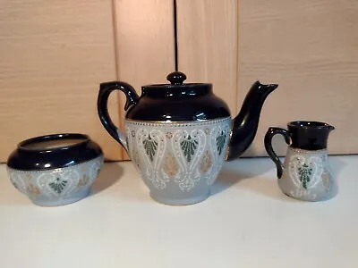 Antique Lovatts Langley One Cup Teapot Miniature Jug And Sugar Bowl Set 1907 • £5.50