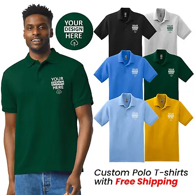 Personalized Customized Polo Your Logo Photo & Text Men's Shirt USA New Gift Tee • $18.99